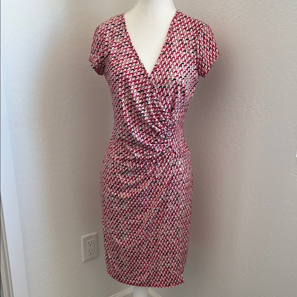 Laundry Elegant Red And White Patterned Dress - image 1